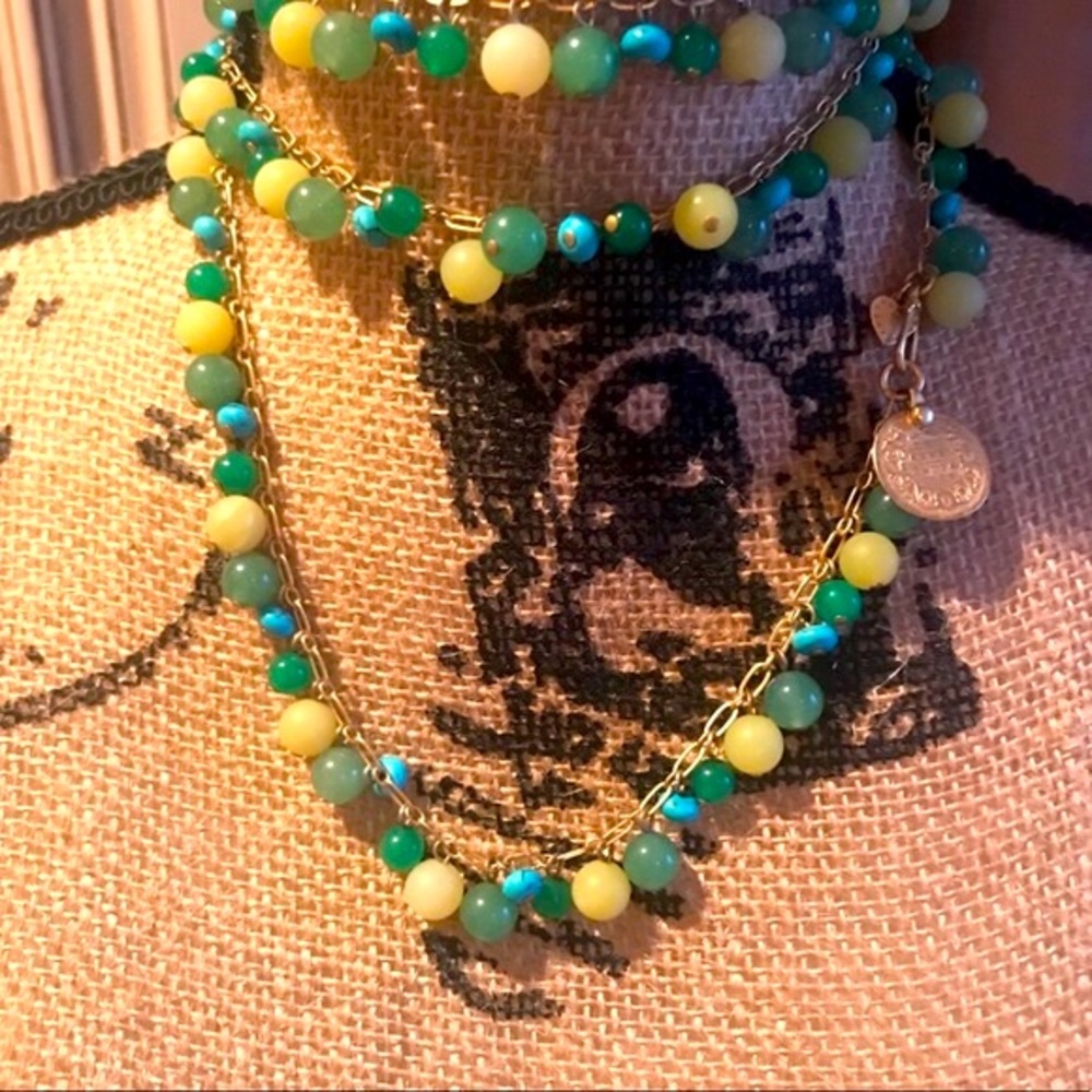 Stella & Dot | Retired Vintage Semi-precious Stone & Gold Coin Copa Neck… - Picture 8 of 16